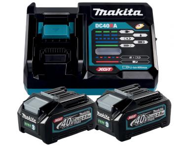 MAKITA Power Source-Kit XGT 40V/2,5Ah Li-Ion (2 Akkus + Ladegerät DC40RA)